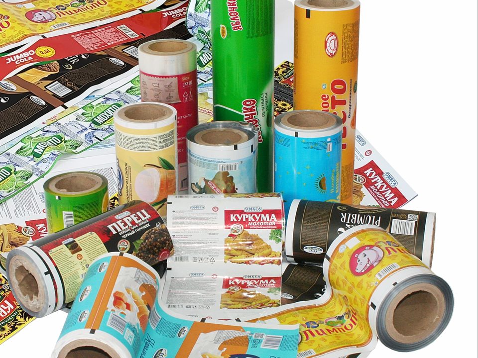 Рулоны упаковочной плёнки с печатью
